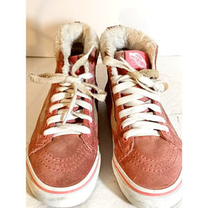 Vans Girls Ski 8 Hi 721356 Pink Lace Up Mid Top Sneakers Shoes Kids Size 1.0